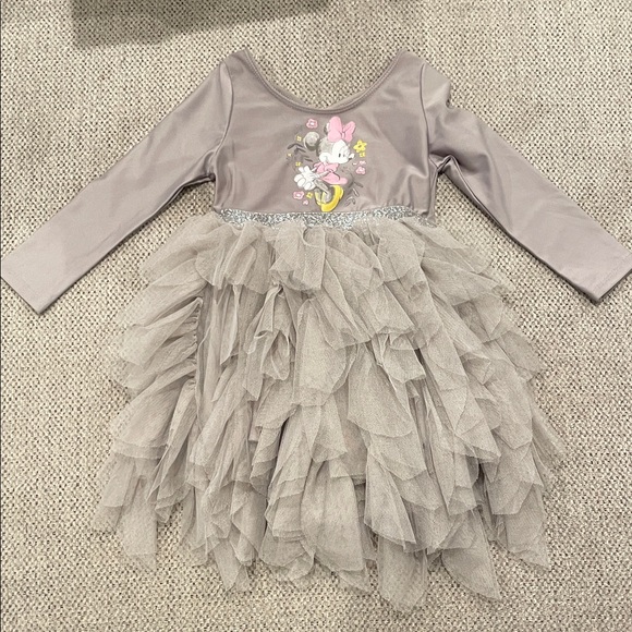 Disney Gray Tulle Dress with Cartoon Design - Picture 1 of 2